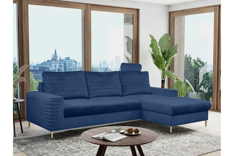 Kintore 3-sits Hörnbäddsoffa NO_BRAND Dark blue - Huonekalut - Sohva - Vuodesohva