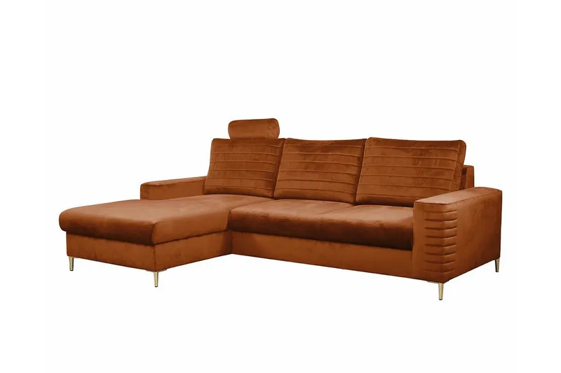 Kintore 3-sits Hörnbäddsoffa NO_BRAND Dark Orange, undefined