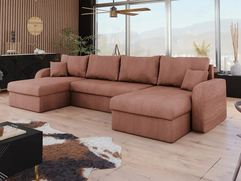 Kintore 4-sits Hörnbäddsoffa Black/Grey - Huonekalut - Sohva - Vuodesohva