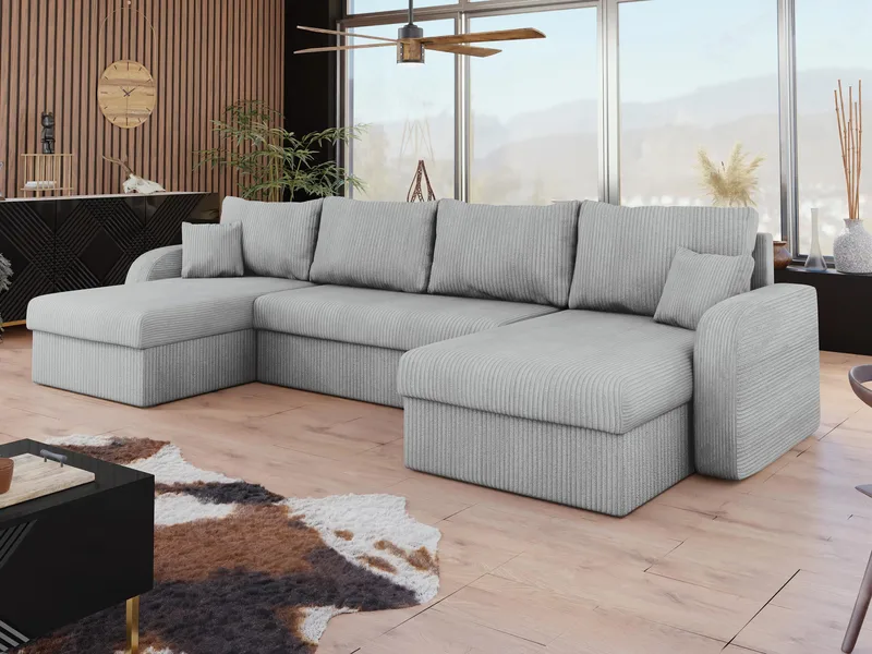 Kintore 4-sits Hörnbäddsoffa Black/Grey - Huonekalut - Sohva - Vuodesohva