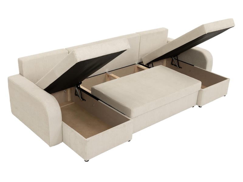Kintore 4-sits Hörnbäddsoffa Black/Grey - Huonekalut - Sohva - Vuodesohva