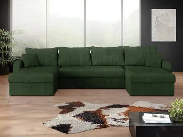 Kintore 4-sits Hörnbäddsoffa Black/Light grey - Huonekalut - Sohva - Vuodesohva