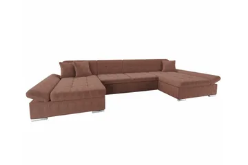 Kintore 4-sits Hörnbäddsoffa Brown - Huonekalut - Sohva - Vuodesohva