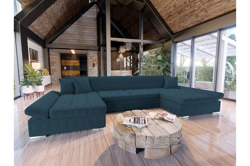 Kintore 4-sits Hörnbäddsoffa Dark blue - Huonekalut - Sohva - Vuodesohva