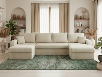 Kintore 4-sits Hörnbäddsoffa Grey/wood||Grey/Black - Huonekalut - Sohva - Vuodesohva