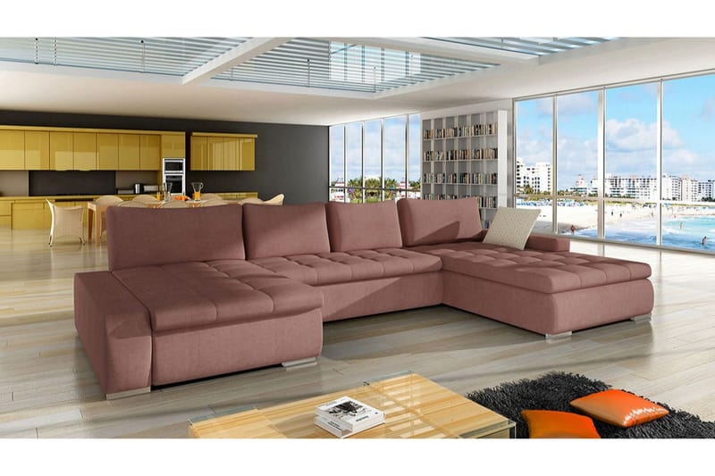 Kintore 4-sits Hörnbäddsoffa Light brown - Huonekalut - Sohva - Vuodesohva