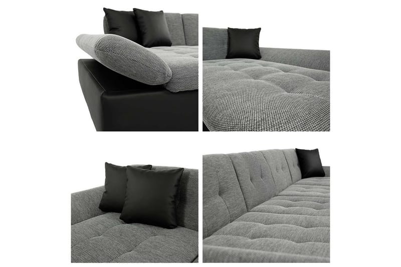 Kintore 5-sits Hörnbäddsoffa NO_BRAND Dark grey - Huonekalut - Sohva - Vuodesohva