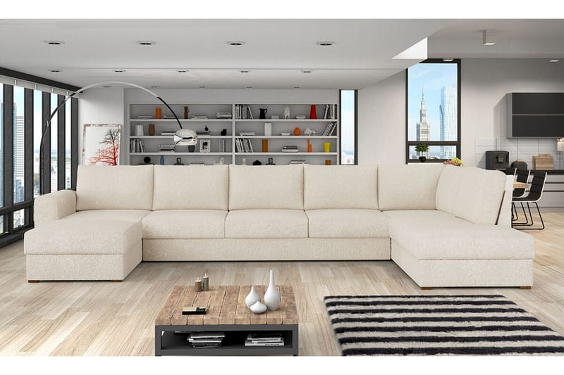 Kintore 6-sits Hörnbäddsoffa White - Huonekalut - Sohva - Vuodesohva