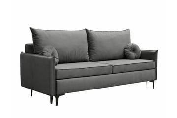 Knocklong 2-istuttava vuodesohva 140x200 cm säilytystilalla samettia - Harmaa - Huonekalut - Sohva - Vuodesohva