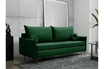 Knocklong 2-istuttava vuodesohva 140x200 cm säilytystilalla samettia - Vihreä - Huonekalut - Sohva - Vuodesohva