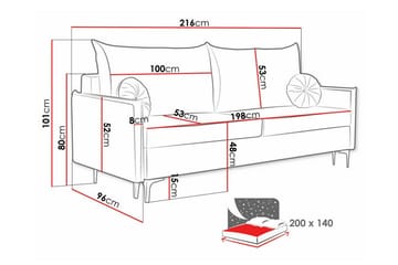 Knocklong 2-istuttava vuodesohva - Huonekalut - Sohva - Vuodesohva