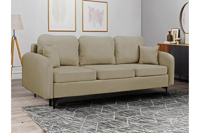 Knocklong 2-sits Bäddsoffa NO_BRAND beige - Huonekalut - Sohva - Vuodesohva