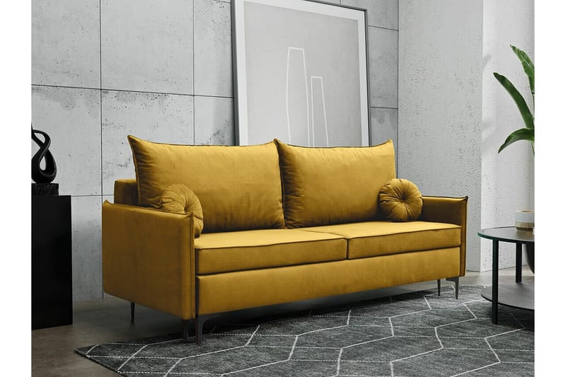 Knocklong 2-sits Bäddsoffa NO_BRAND Yellow - Huonekalut - Sohva - Vuodesohva