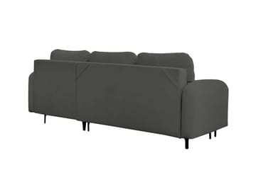 Knocklong 3-istuttava vasen vuodesohva 125x200 cm säilytystilalla samettia - Harmaa - Huonekalut - Sohva - Vuodesohva