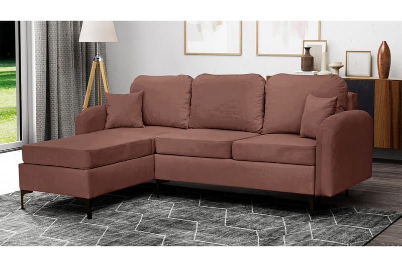 Knocklong 3-sits Hörnbäddsoffa Brown - Huonekalut - Sohva - Vuodesohva