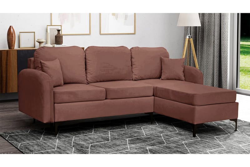 Knocklong 3-sits Hörnbäddsoffa Brown - Huonekalut - Sohva - Vuodesohva