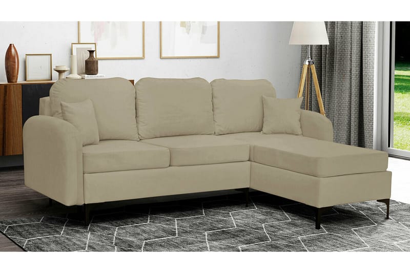 Knocklong 3-sits Hörnbäddsoffa NO_BRAND beige - Huonekalut - Sohva - Vuodesohva