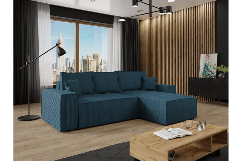 Knocklong 3-sits Hörnbäddsoffa NO_BRAND blue - Huonekalut - Sohva - Vuodesohva
