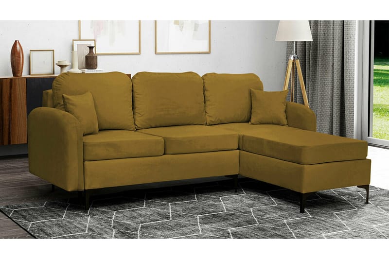 Knocklong 3-sits Hörnbäddsoffa Yellow-Green - Huonekalut - Sohva - Vuodesohva