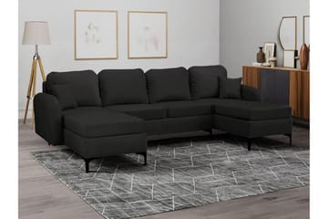 Knocklong 4-sits Hörnbäddsoffa Black - Huonekalut - Sohva - Vuodesohva