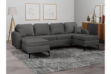 Knocklong 4-sits Hörnbäddsoffa Dark grey - Huonekalut - Sohva - Vuodesohva
