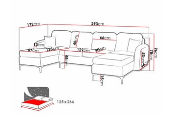 Knocklong 4-sits Hörnbäddsoffa Dark grey - Huonekalut - Sohva - Vuodesohva