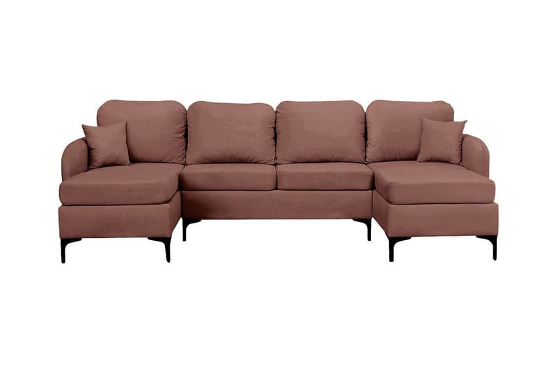 Knocklong 4-sits Hörnbäddsoffa NO_BRAND Brown - Huonekalut - Sohva - Vuodesohva