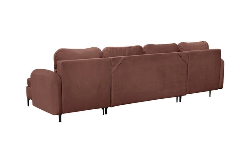 Knocklong 4-sits Hörnbäddsoffa NO_BRAND Brown - Huonekalut - Sohva - Vuodesohva