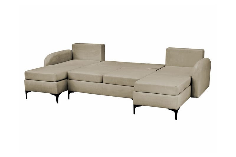 Knocklong 4-sits Hörnbäddsoffa NO_BRAND Brown - Huonekalut - Sohva - Vuodesohva