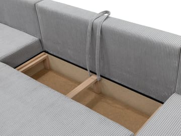 Krysen 4-istuttava vuodesohva kaksidivaanilla - beige - Huonekalut - Sohva - Vuodesohva