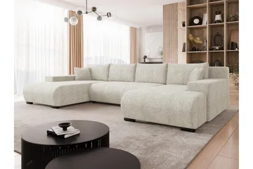 Krysen Vuodedivaanisohva, kaksoisdivaani, 4-istuttava - Beige - Huonekalut - Sohva - Vuodesohva
