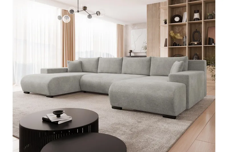 Krysen Vuodedivaanisohva, kaksoisdivaani, 4-istuttava - Harmaa - Huonekalut - Sohva - Vuodesohva