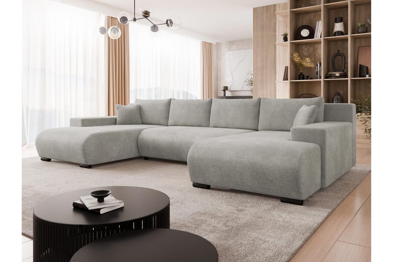 Krysen Vuodedivaanisohva, kaksoisdivaani, 4-istuttava - Harmaa - Huonekalut - Sohva - Vuodesohva