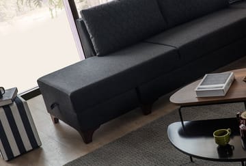 Kulmadivaanisohva vuodemekanismilla Atelier Del Sofa Loft Left (230 x 90 x 150 cm) Antrasiitti - Antrasiitti - Huonekalut - Sohva - Vuodesohva