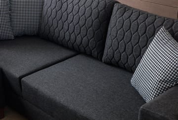 Kulmadivaanisohva vuodemekanismilla Atelier Del Sofa Loft Left (230 x 90 x 150 cm) Antrasiitti - Antrasiitti - Huonekalut - Sohva - Vuodesohva