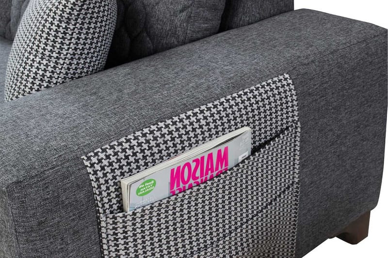 Kulmadivaanisohva vuodemekanismilla Atelier Del Sofa Loft Left (230 x 90 x 150 cm) Harmaa - Harmaa - Huonekalut - Sohva - Vuodesohva