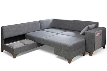 Kulmadivaanisohva vuodemekanismilla Atelier Del Sofa Loft Left (230 x 90 x 150 cm) Harmaa - Harmaa - Huonekalut - Sohva - Vuodesohva
