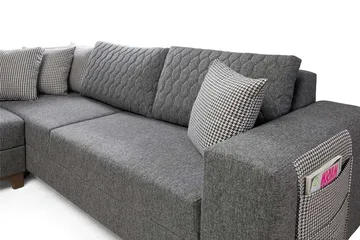 Kulmadivaanisohva vuodemekanismilla Atelier Del Sofa Loft Left (230 x 90 x 150 cm) Harmaa - Harmaa - Huonekalut - Sohva - Vuodesohva