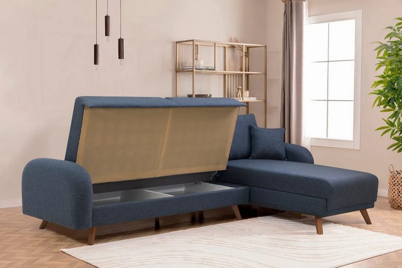 Kulmahenkilösohva Malkiat - Tummansininen - Huonekalut - Sohva - Vuodesohva