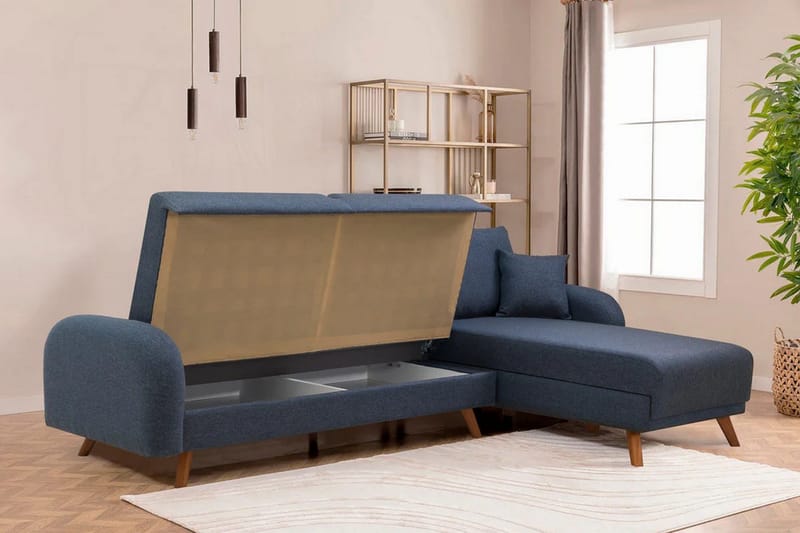 Kulmahenkilösohva Malkiat - Tummansininen - Huonekalut - Sohva - Vuodesohva