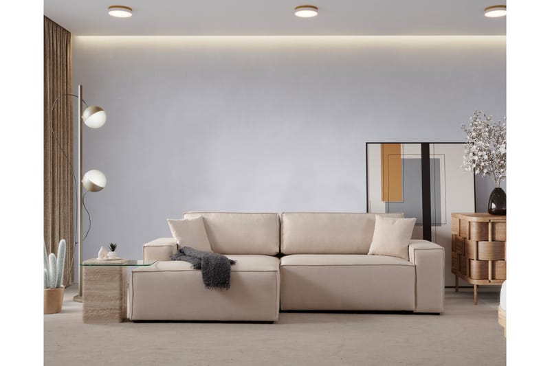 Kulmahenkilösohva Munehiro - Ecru - Huonekalut - Sohva - Vuodesohva