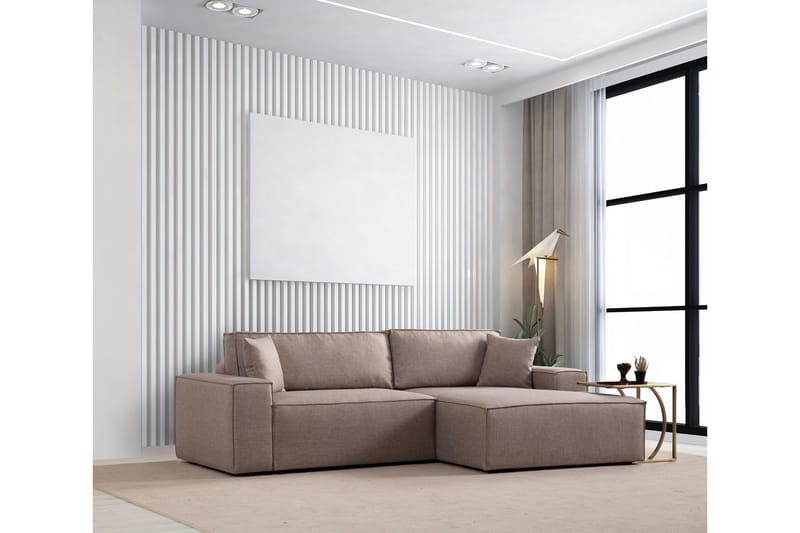 Kulmahenkilösohva Munehiro - Ruskea - Huonekalut - Sohva - Vuodesohva