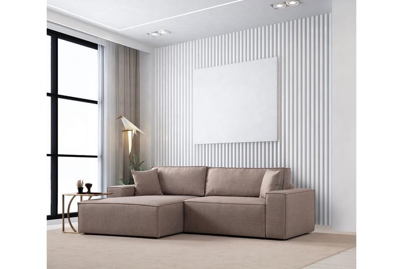 Kulmahenkilösohva Munehiro, Ruskea