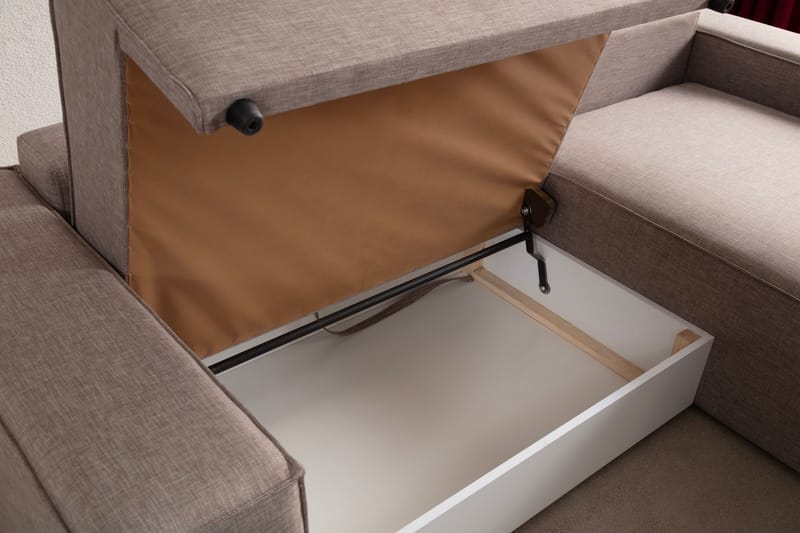 Kulmahenkilösohva Munehiro - Ruskea - Huonekalut - Sohva - Vuodesohva