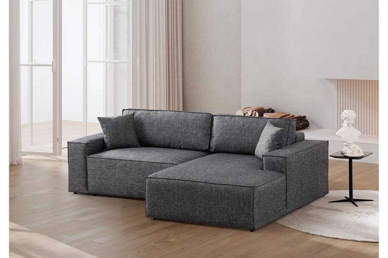 Kulmahenkilösohva Munehiro - Tummanharmaa - Huonekalut - Sohva - Vuodesohva