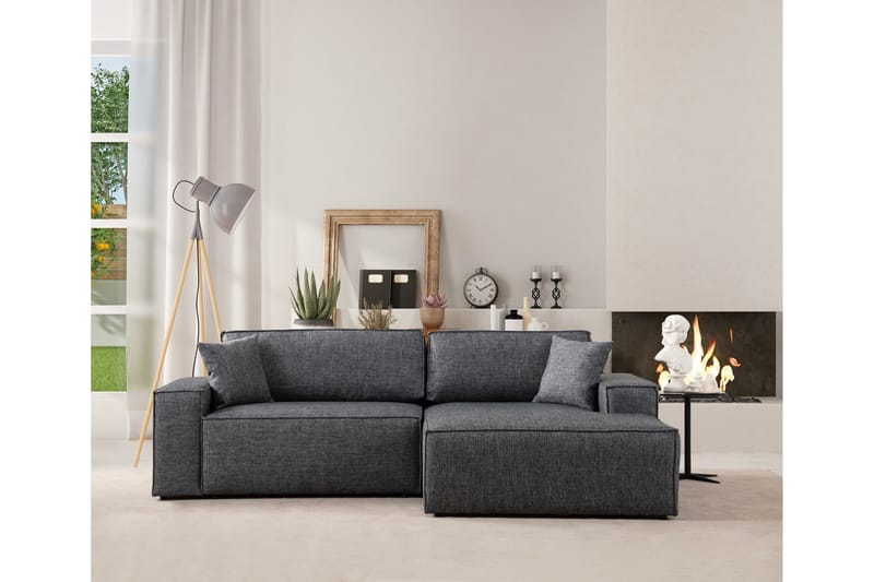 Kulmahenkilösohva Munehiro - Tummanharmaa - Huonekalut - Sohva - Vuodesohva