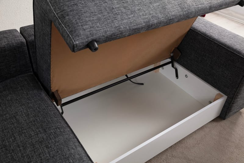 Kulmahenkilösohva Munehiro - Tummanharmaa - Huonekalut - Sohva - Vuodesohva