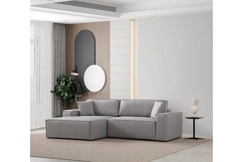 Kulmahenkilösohva Munehiro, Vaaleanharmaa