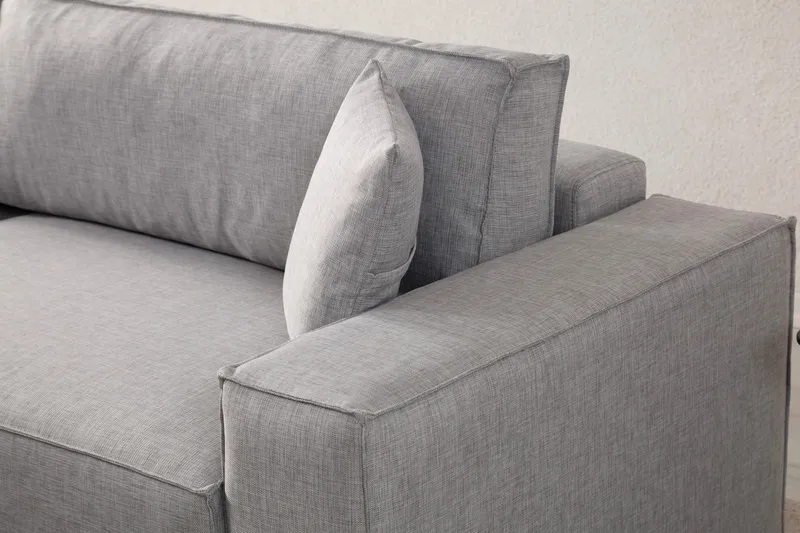 Kulmahenkilösohva Munehiro - Vaaleanharmaa - Huonekalut - Sohva - Vuodesohva