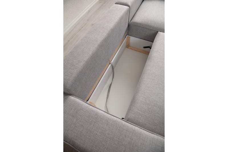 Kulmahenkilösohva Munehiro - Vaaleanharmaa - Huonekalut - Sohva - Vuodesohva